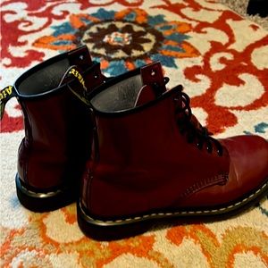 Dr. Martens Maroon Distressed Boots (sz 11)